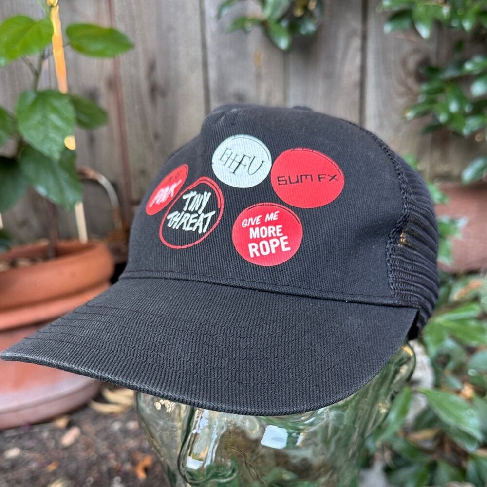 Vintage Big Rig I'm So Punk Black Cap Trucker Hat Size 7